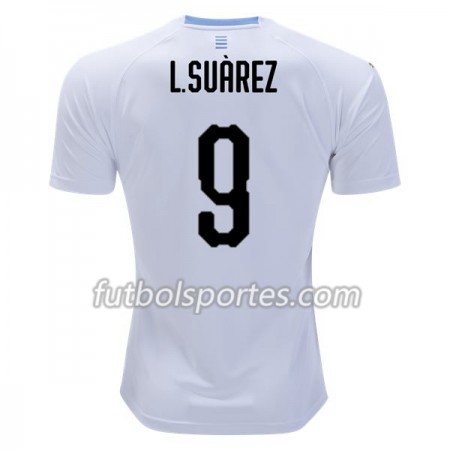 Camisetas Uruguay L.Suarez 9 Segunda Equipacion Mundial 2018